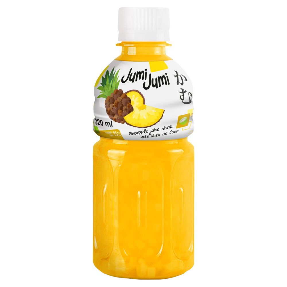Jumi Jumi Napój ananasowy z kawałkami galaretki kokosowej nata de coco 320 ml. /szt.