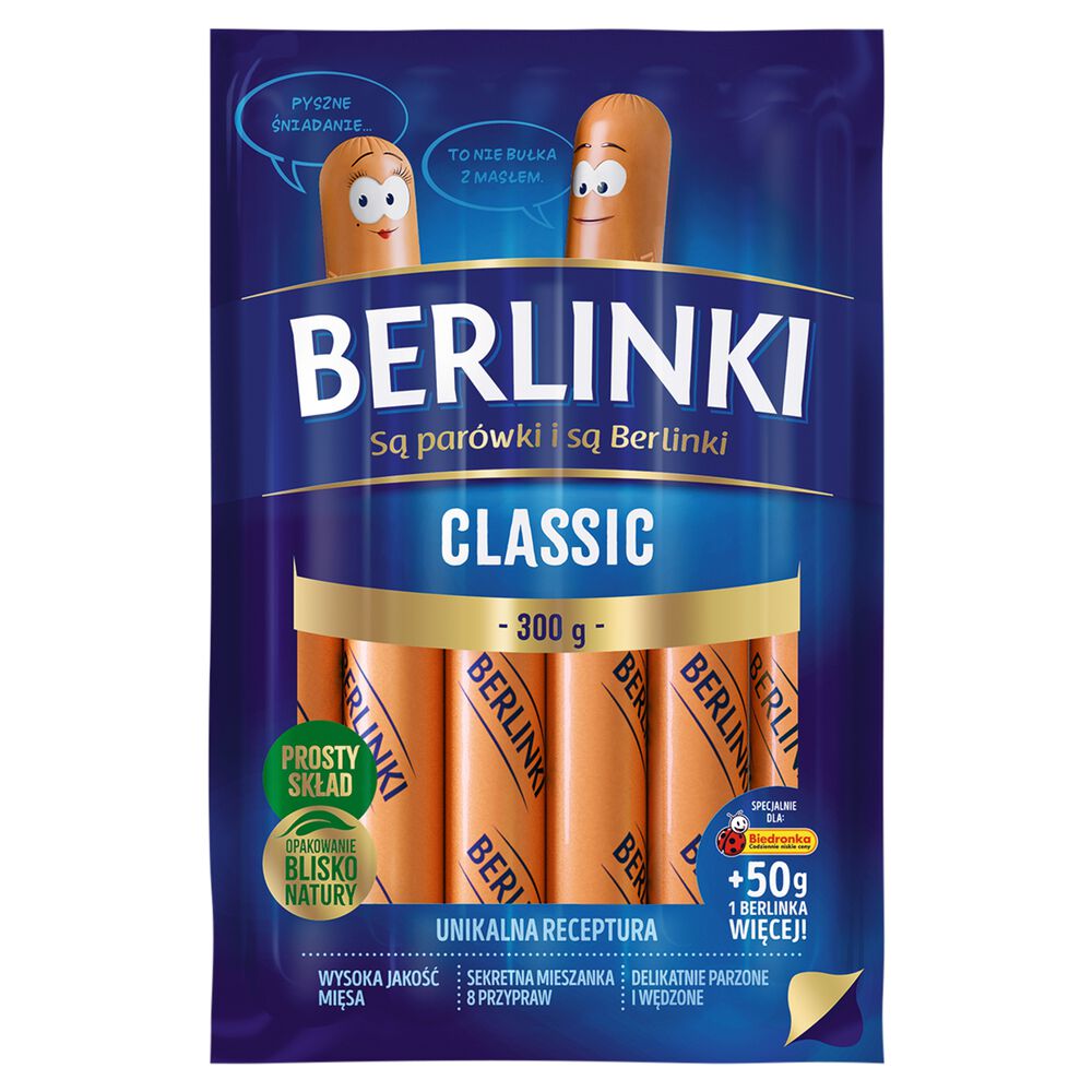 Berlinki Parówki classic 300 g. /szt.