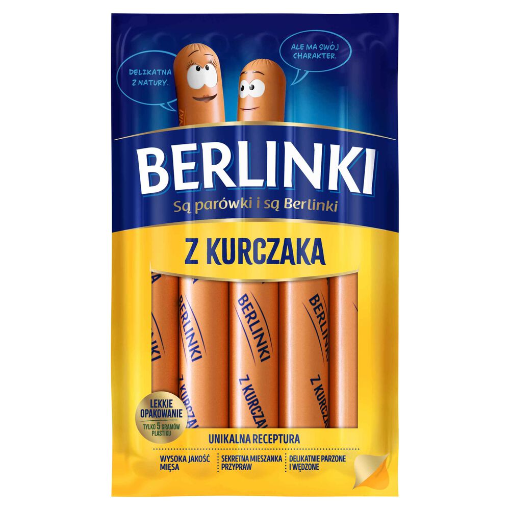 Berlinki Parówki z kurczaka 250 g. /szt.