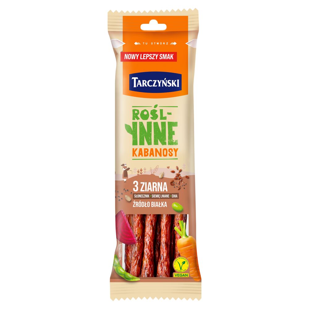 Tarczyński Kabanosy roślinne 3 ziarna 90 g. /szt.