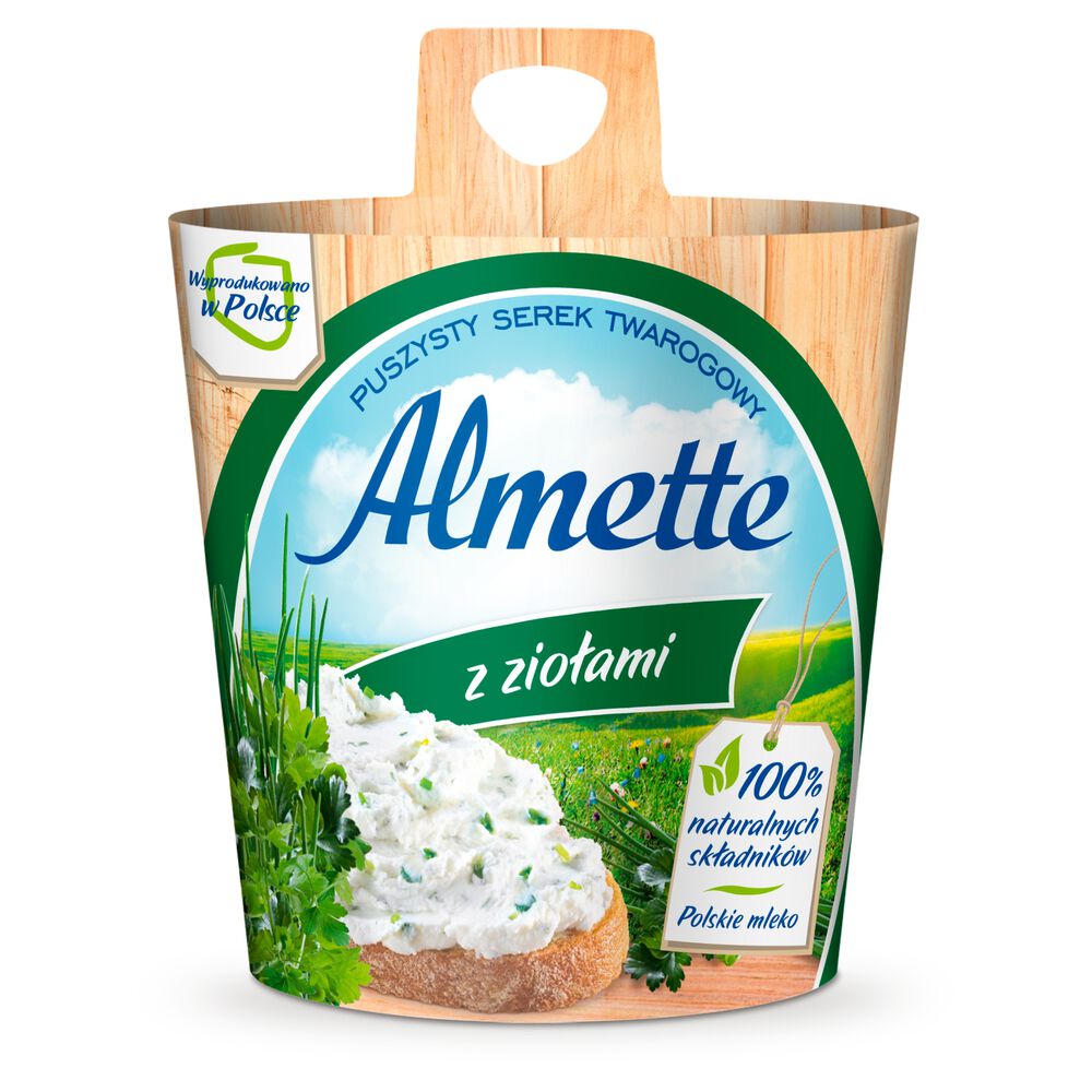 Almette Puszysty serek twarogowy z ziołami 150 g. /szt.