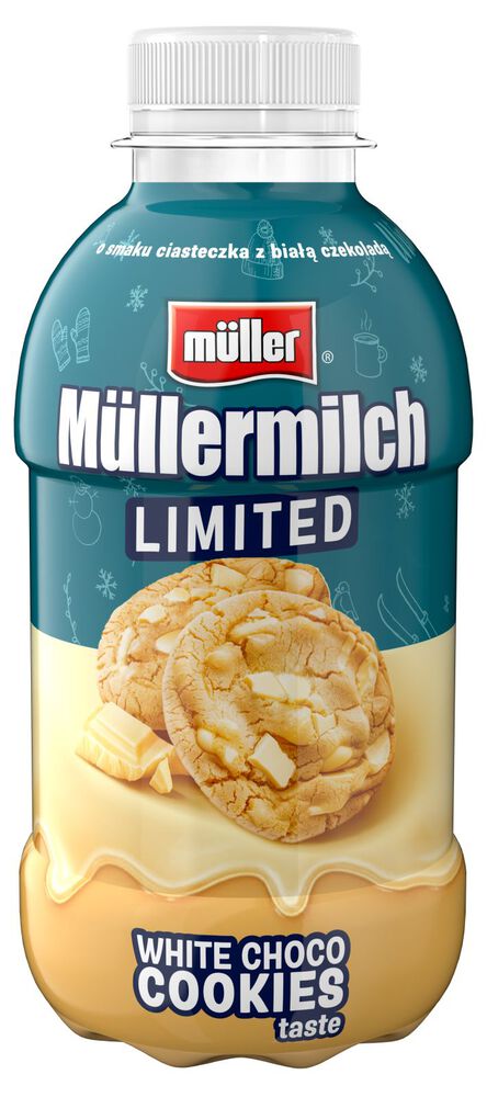 Müllermilch Limited Napój mleczny ciasteczko z białą czekoladą 400 g. /szt.