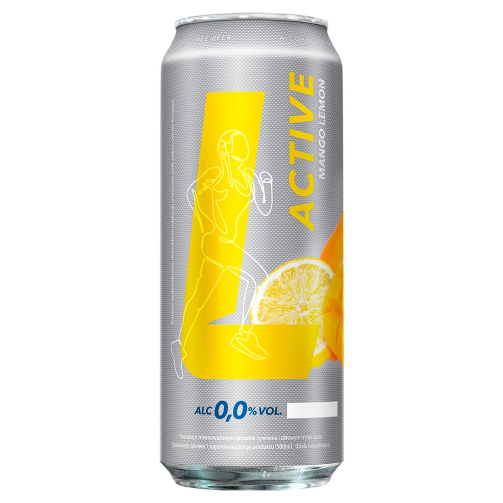 Lech Active Piwo bezalkoholowe o smaku mango i cytryny 500 ml. /szt.