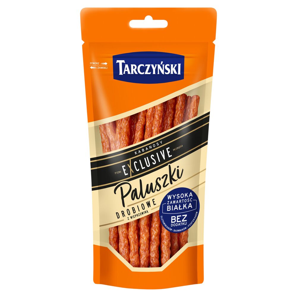 Tarczyński Kabanosy Exclusive paluszki drobiowe z wieprzowiną 95 g. /szt.