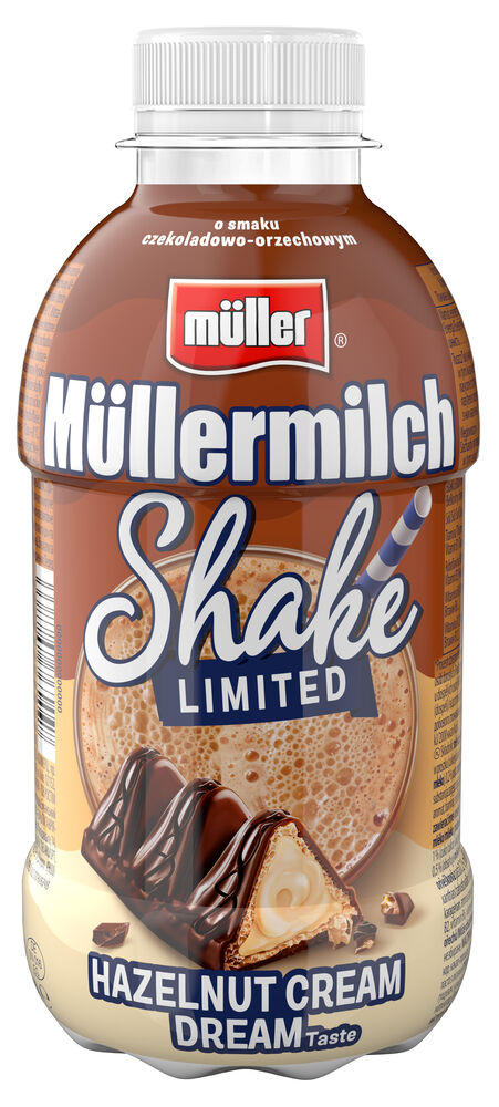 Müllermilch Shake Napój mleczny o smaku czekoladowo-orzechowym 400 g. /szt.