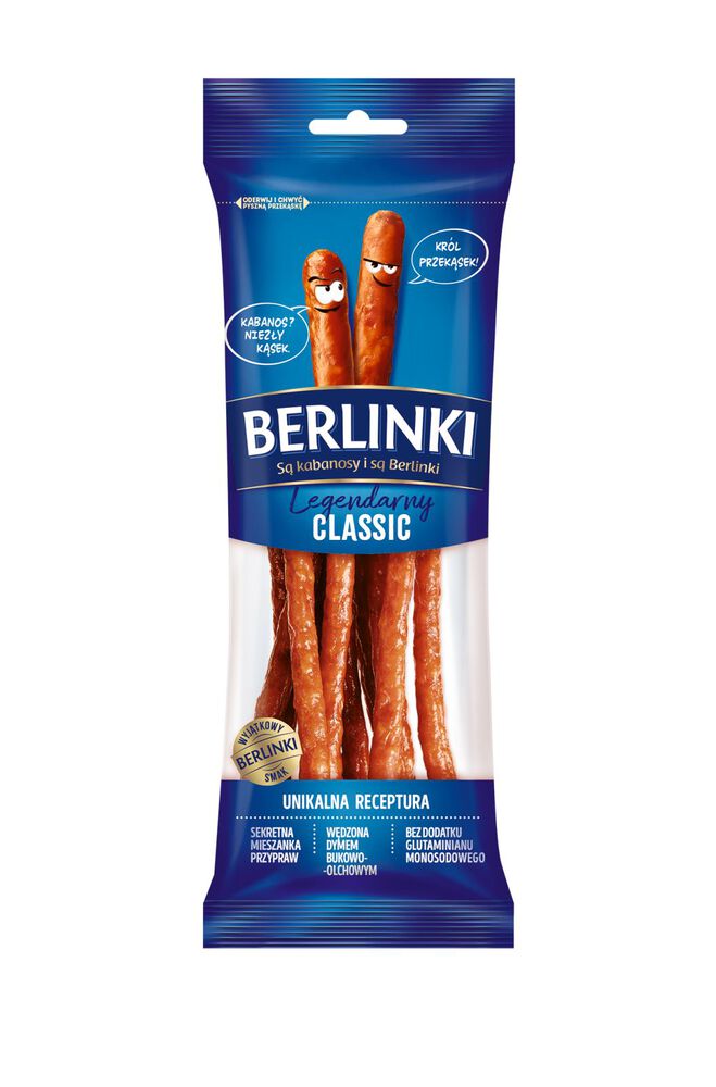 Berlinki Kabanosy Legendarny Classic 85 g. /szt.