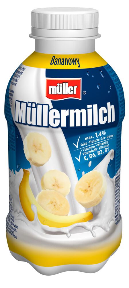 Müllermilch Napój mleczny o smaku bananowym 400 g. /szt.