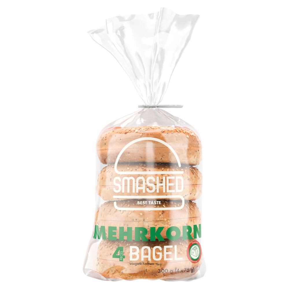Smashed Bajgle wieloziarniste (4 x 75 g) 300 g. /szt.