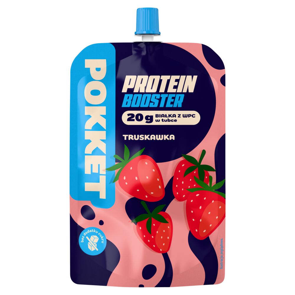 Pokket Protein Booster Mus truskawka 180 g. /szt.