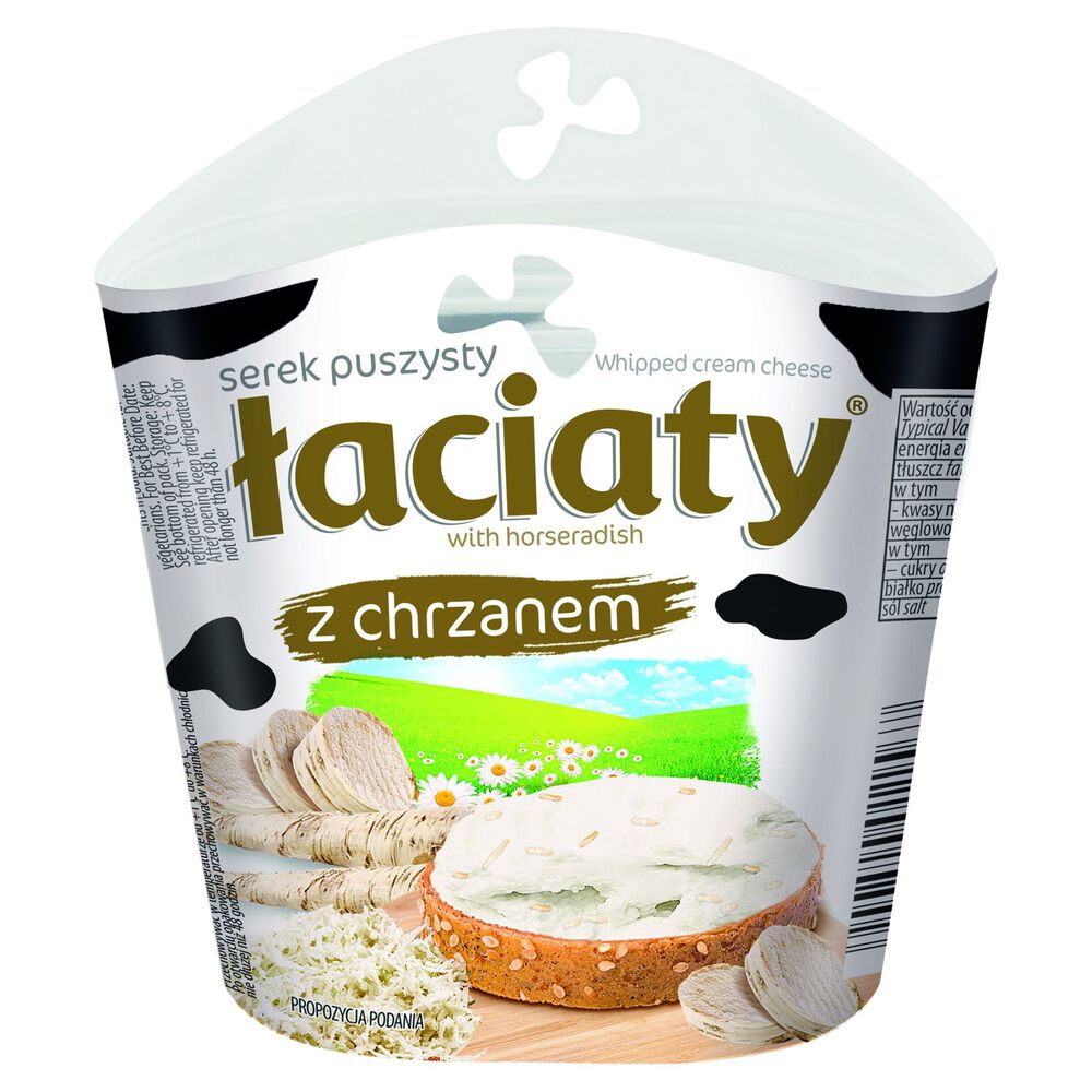 Łaciaty Serek puszysty z chrzanem 150 g. /szt.