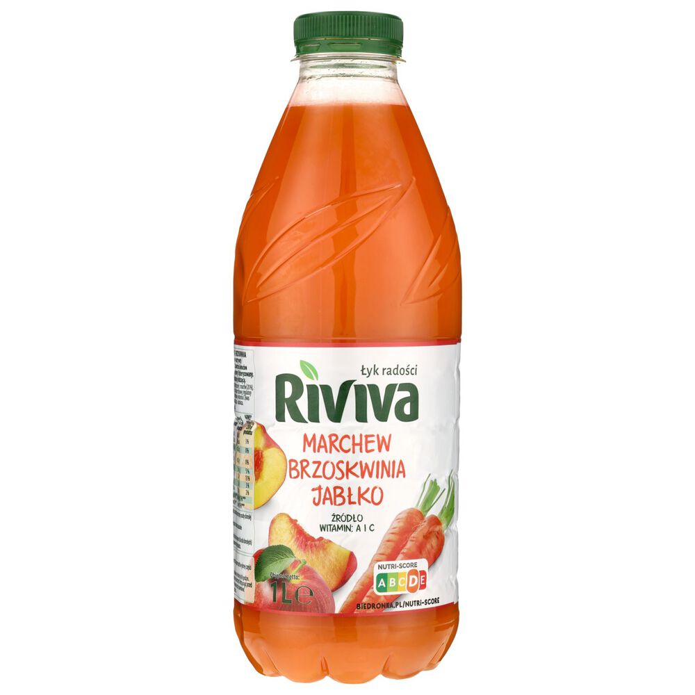 Riviva Nektar o smaku marchwi, brzoskwini i jabłka 1 l. /but.