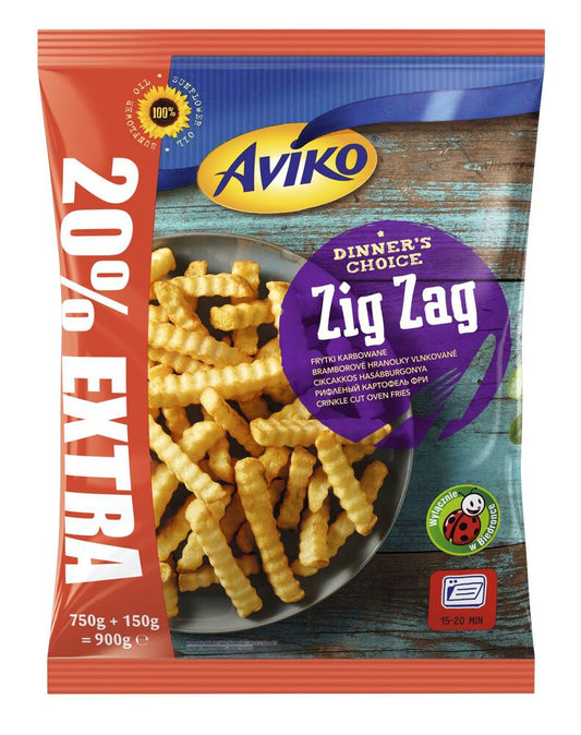 Aviko Zig Zag extra frytki karbowane 750 g + 150 g. /szt.