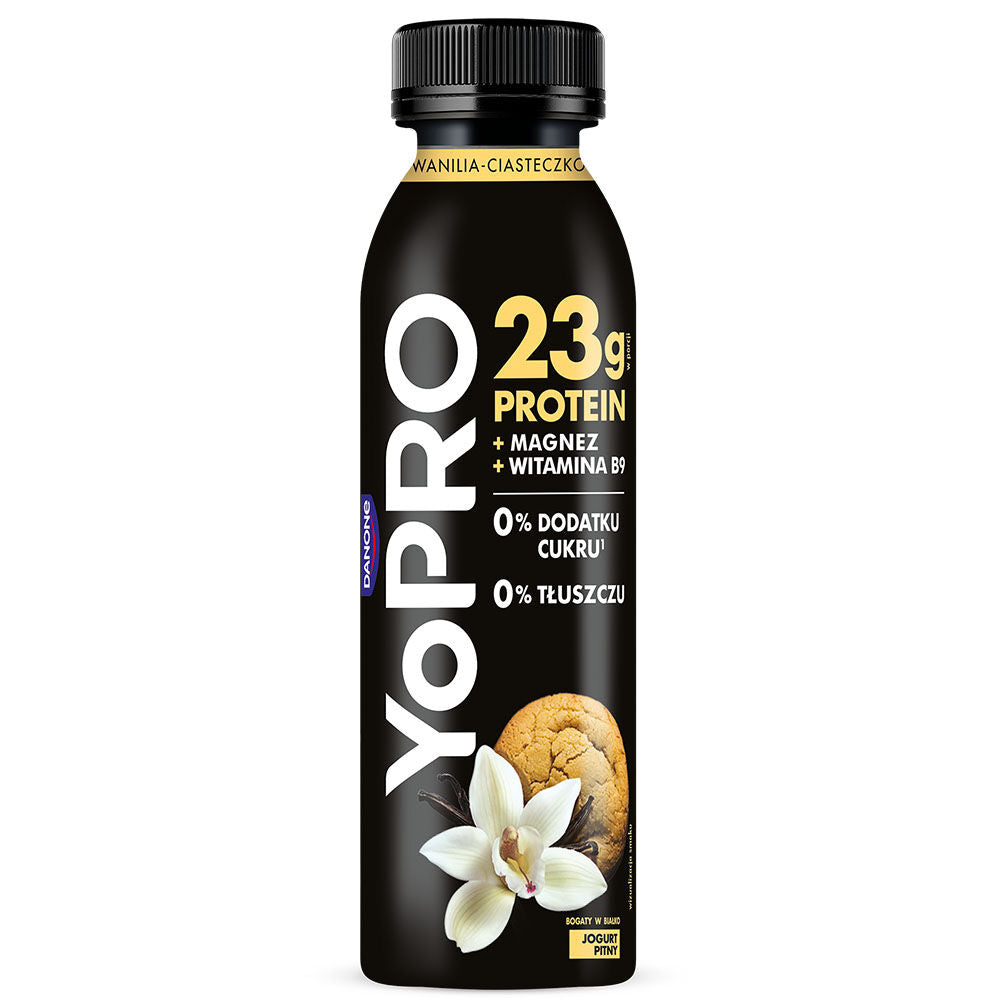 Danone YoPRO Jogurt pitny wanilia - ciasteczko 270 g. /szt.